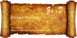 Zsiga Dorina névjegykártya